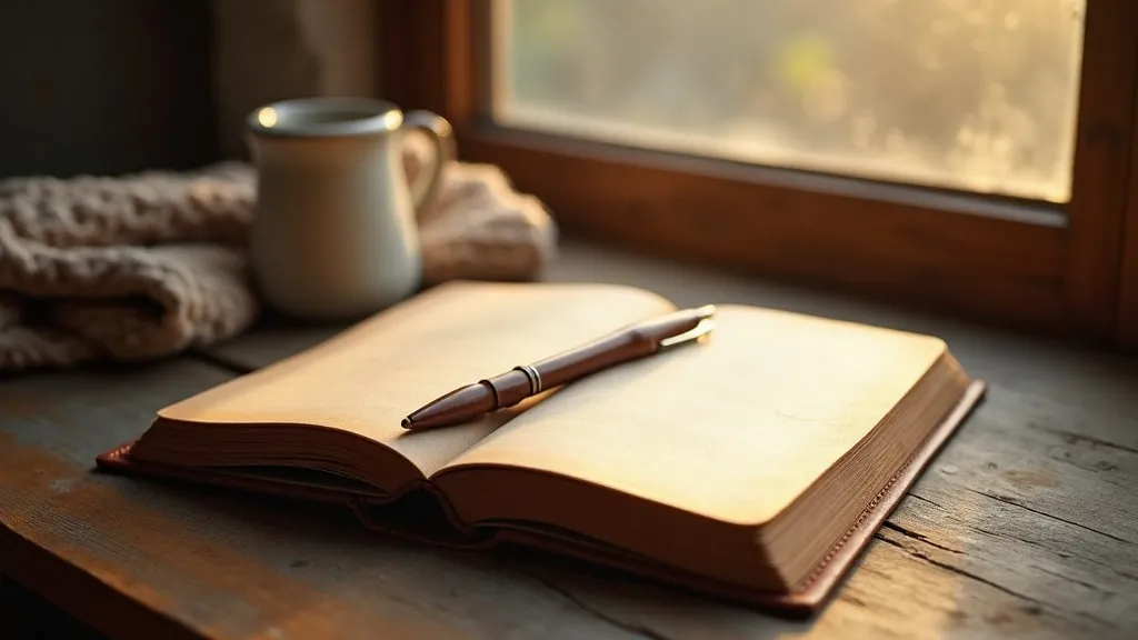 A quiet journal beside a soft window light, representing the slow process of unlearning the belief that love has to be earned.